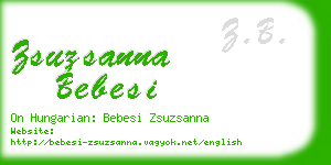 zsuzsanna bebesi business card